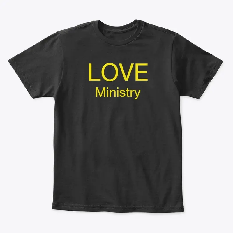 Love  Ministry yellow wording