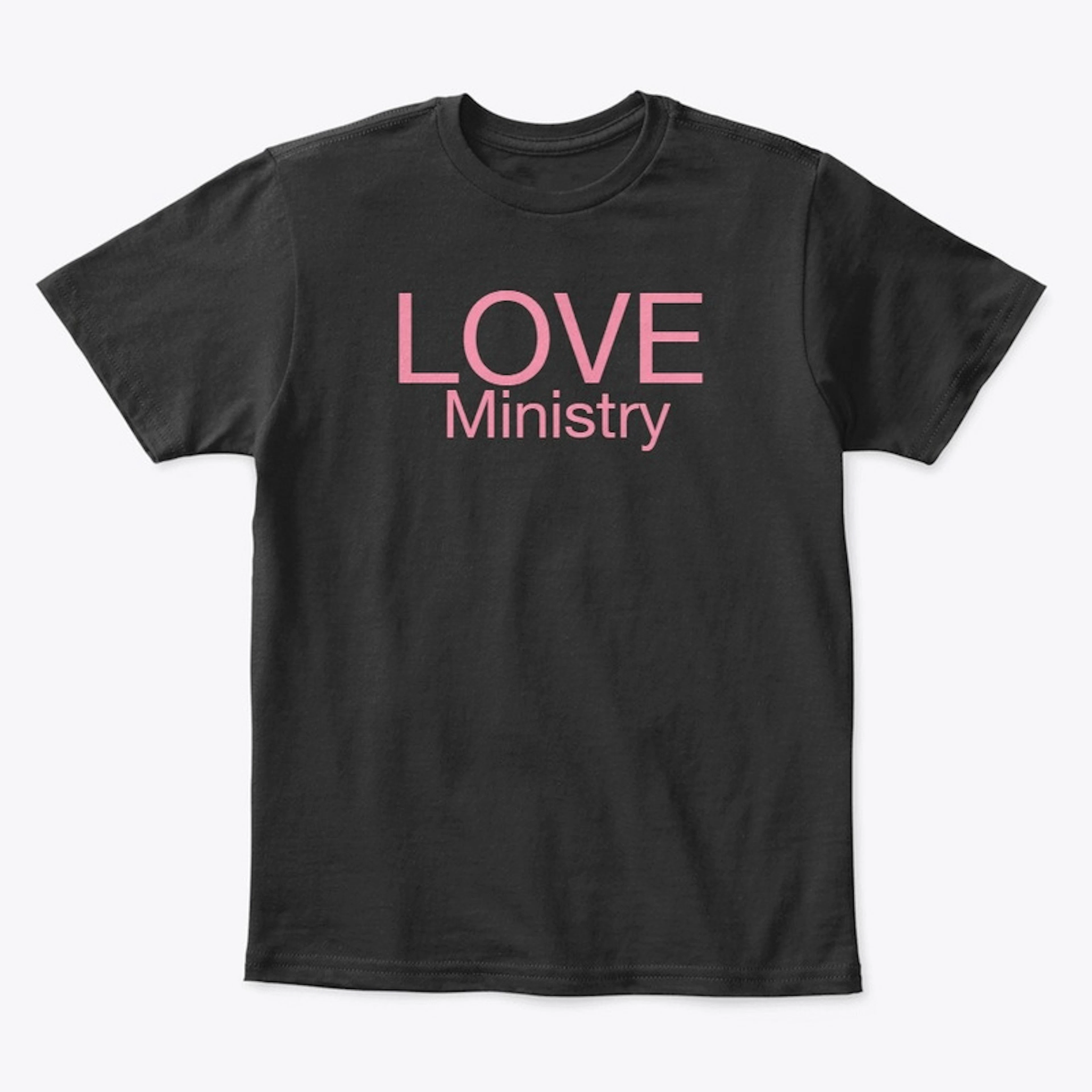 Love  Ministry pink wording